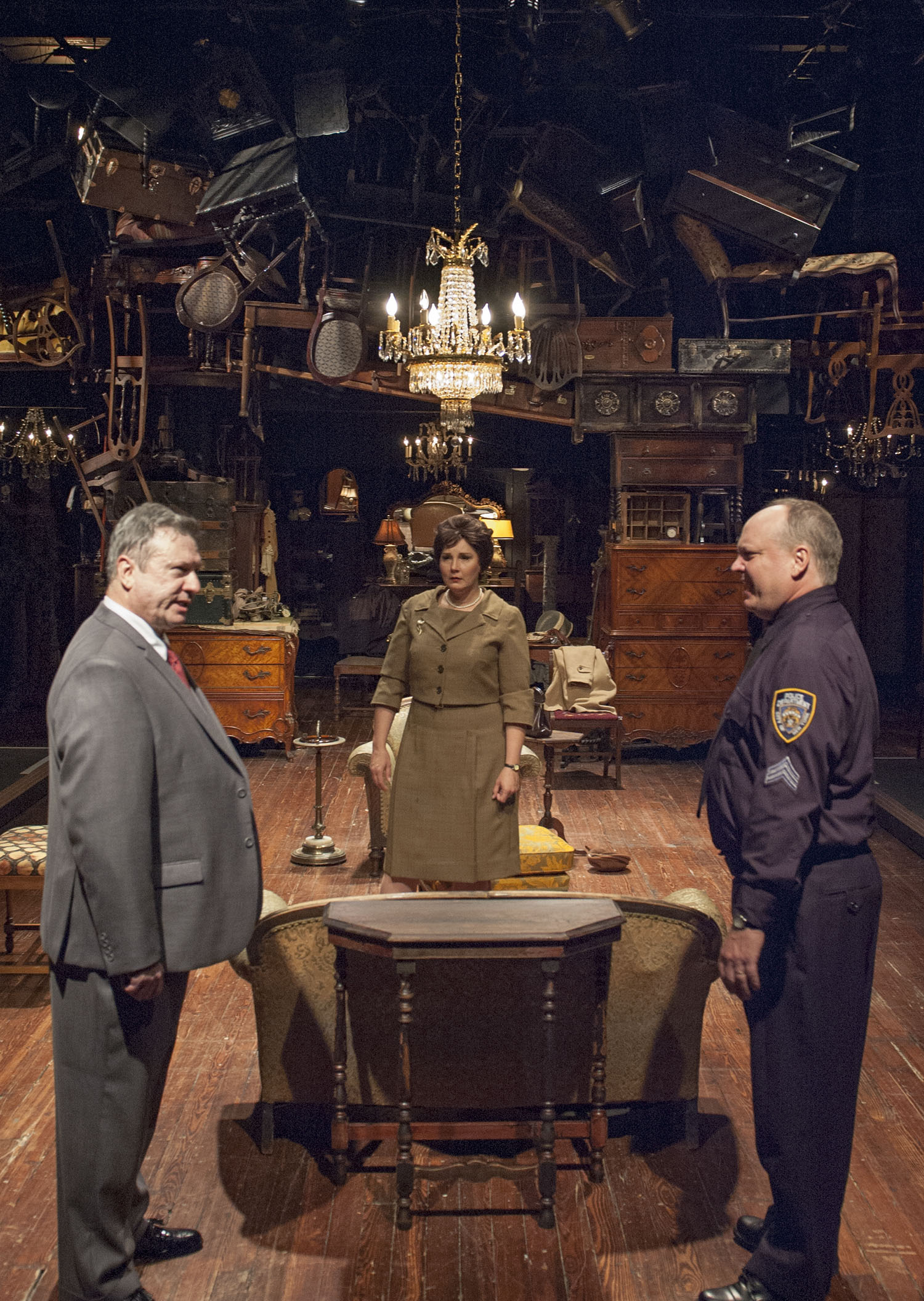 Roderick Peeples (from left), Kymberly Mellen and Bret Tuomi in "The Price."